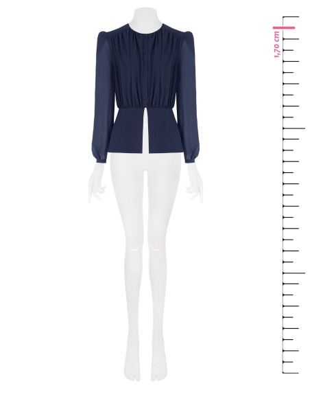 Camisa Studio em Georgette Semitransparente Rinascimento