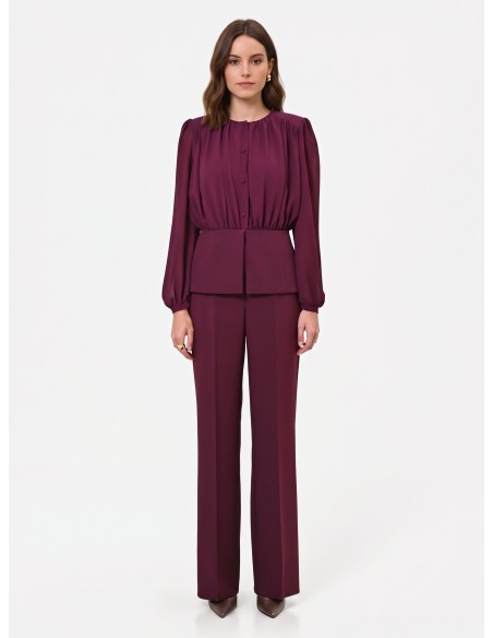 Camisa Studio em Georgette Semitransparente Rinascimento
