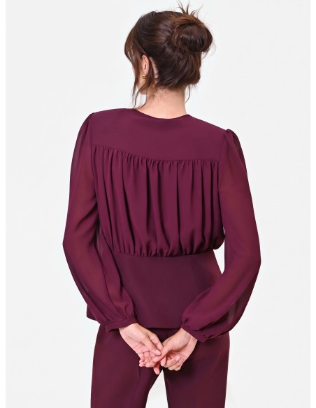 Camisa Studio em Georgette Semitransparente Rinascimento