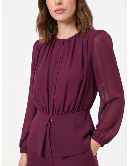 Camisa Studio em georgette semitransparente Rinascimento