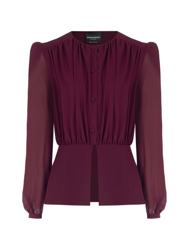 Camisa Studio em Georgette Semitransparente Rinascimento