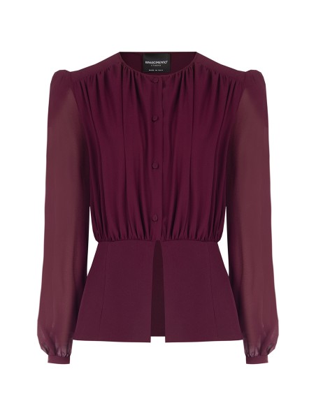 Camisa Studio em Georgette Semitransparente Rinascimento