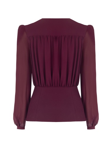 Camisa Studio em Georgette Semitransparente Rinascimento