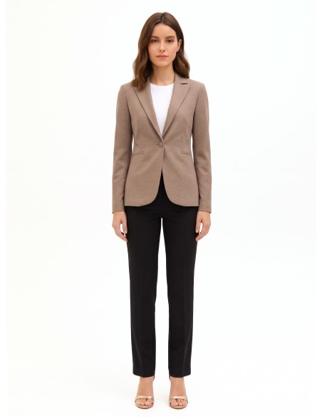 Blazer cintado em poliviscose com botão a condizer Rinascimento