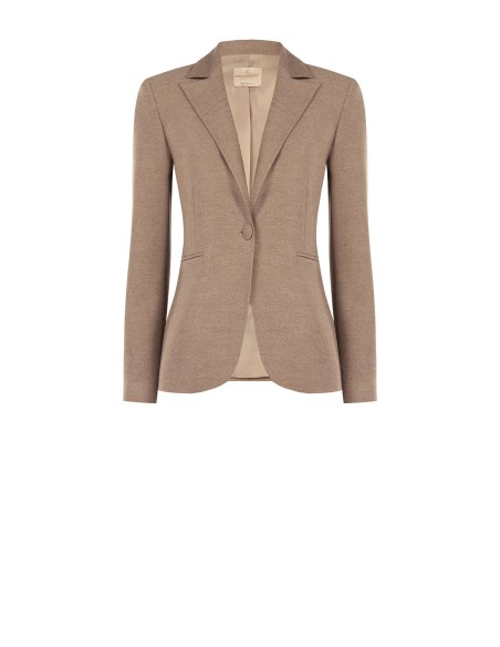 Blazer cintado em poliviscose com botão a condizer Rinascimento