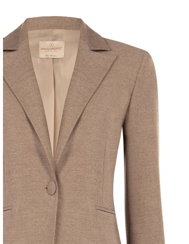 Blazer cintado em poliviscose com botão a condizer Rinascimento