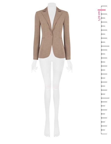 Blazer cintado em poliviscose com botão a condizer Rinascimento