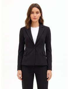 Blazer cintado em malha Milano com botão a condizer Rinascimento