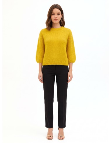 Camisola oversized em mistura de mohair com mangas 3/4 Rinascimento