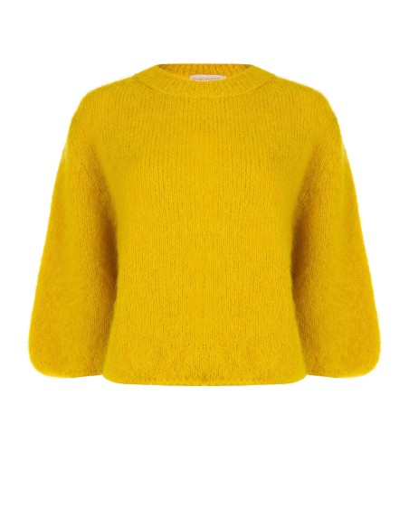 Camisola oversized em mistura de mohair com mangas a 3/4 Rinascimento