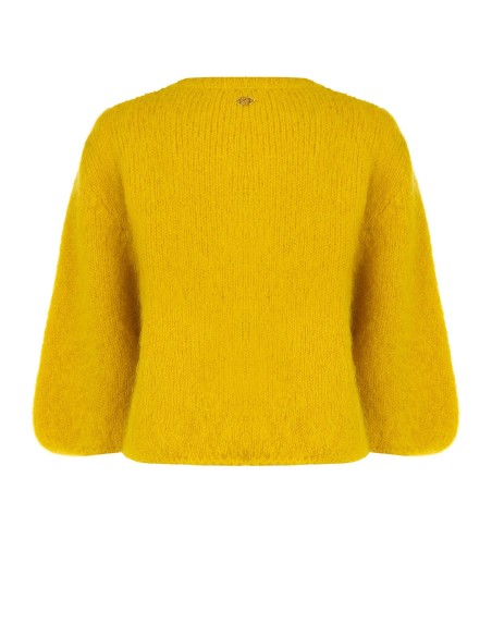 Camisola oversized de mistura de mohair com mangas a 3/4 Rinascimento