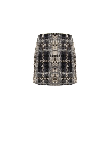 Minissaia em Tweed Bouclé com Lurex Rinascimento