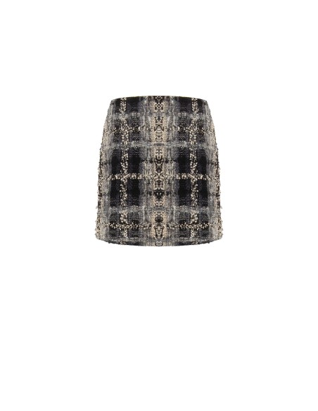 Minissaia em Tweed Bouclé com Lurex Rinascimento