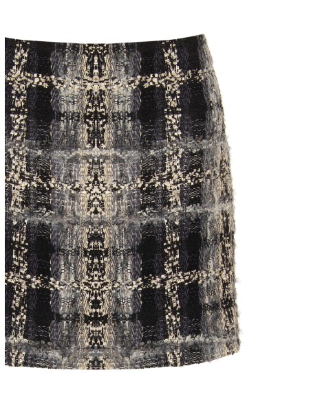 Minissaia em tweed bouclé com lurex Rinascimento