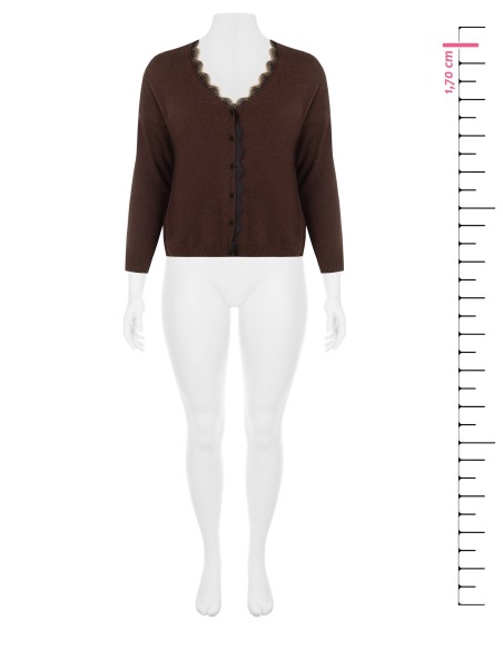 Camisola cardigan Curvy com aplicações de renda Rinascimento Curvy