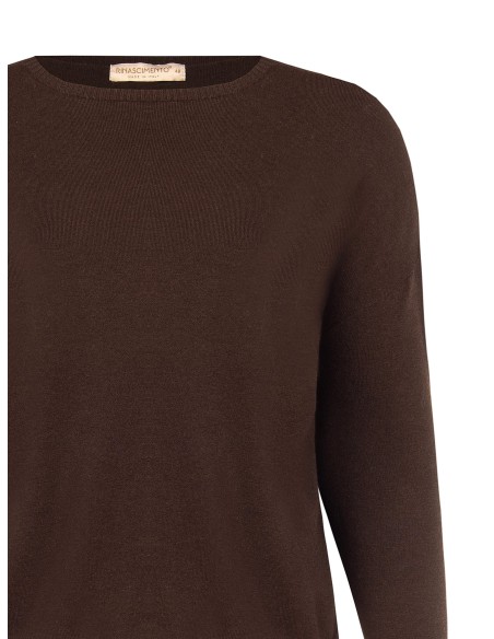 Camisola Curvy Ampla com Decote à Barco Rinascimento Curvy