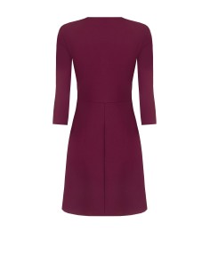 Vestido curto rodado em crepe scuba com decote em V e alças finas Rinascimento 2