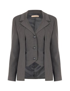 Blazer em poliviscose com efeito 2 em 1: casaco e colete Rinascimento