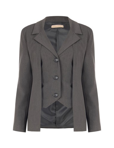 Blazer em poliviscose com efeito 2 em 1: casaco e colete Rinascimento