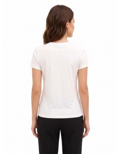 T-shirt regular em algodão com logótipo bordado Rinascimento 2