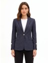 Blazer em malha Milano com botões com logótipo Rinascimento