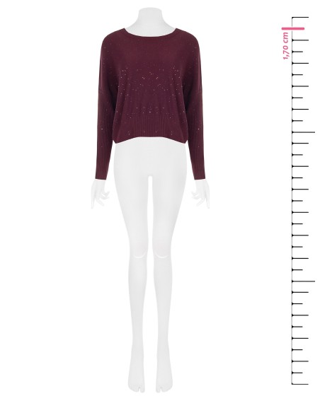 Camisola oversized com lantejoulas Rinascimento