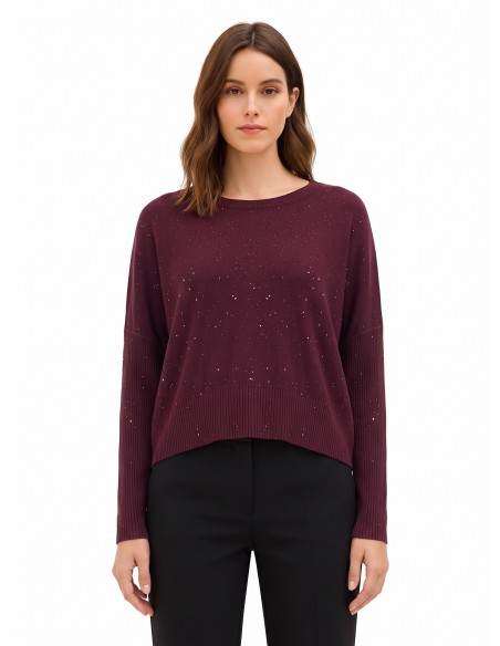 Camisola oversized com lantejoulas Rinascimento