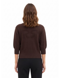 Camisola em mistura de viscose com logótipo RR em relevo Rinascimento 2
