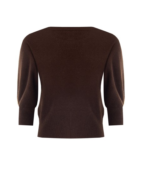Camisola em mistura de viscose com logótipo RR em relevo Rinascimento