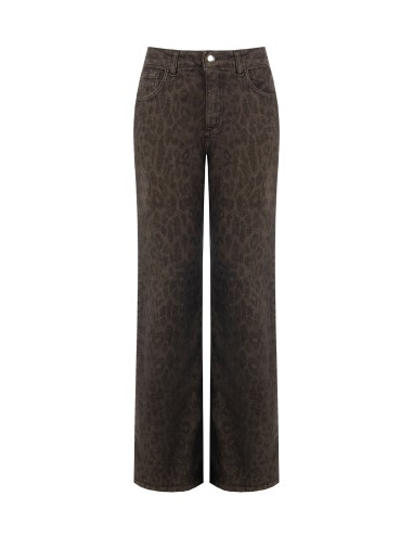 Jeans Wide Leg Elásticos e Manchados Rinascimento