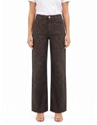 Jeans Wide Leg Elásticos e Manchados Rinascimento