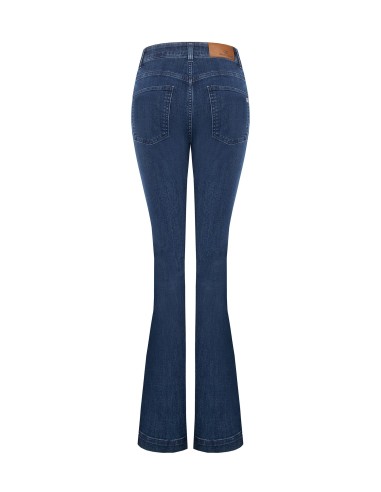 Jeans skinny evasé elásticos com fechos de correr frontais Rinascimento