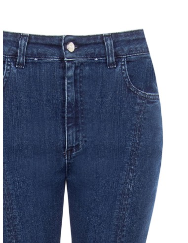 Jeans skinny evasé elásticos com fechos de correr frontais Rinascimento
