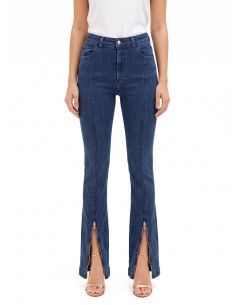 Jeans skinny justos e elásticos com fechos de correr frontais Rinascimento
