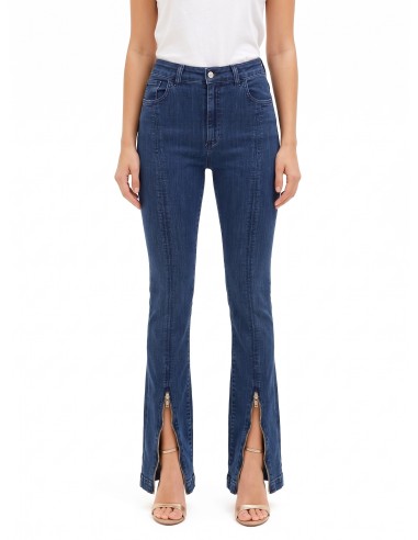 Jeans skinny justos e elásticos com fechos de correr frontais Rinascimento