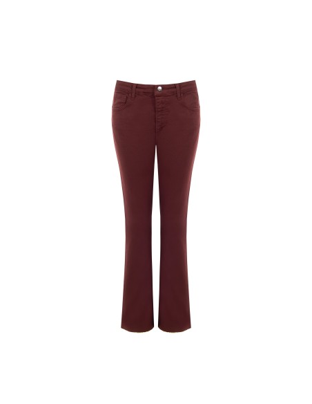 Jeans flare elásticos com bainhas de corte vivo Rinascimento