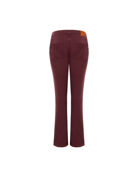 Jeans flare elásticos com bainhas de corte vivo Rinascimento