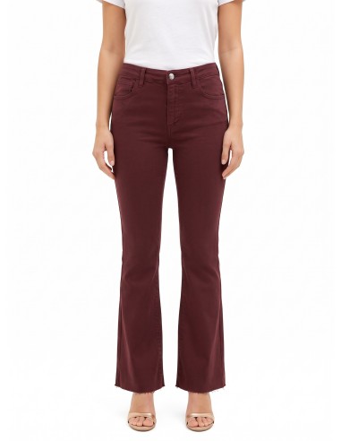 Jeans flare elásticos com bainhas de corte cru Rinascimento