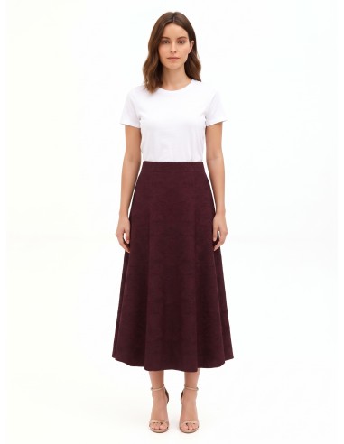 Saia Comprida Evasé em Jacquard Gofrado com Lurex Rinascimento