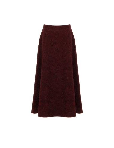 Saia comprida evasé em jacquard gofrado com lurex Rinascimento
