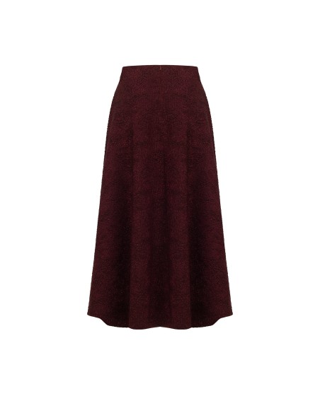 Saia Comprida Evasé em Jacquard Gofrado com Lurex Rinascimento