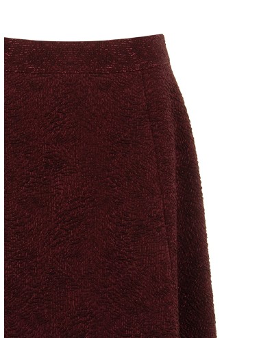 Saia Comprida Evasé em Jacquard Gofrado com Lurex Rinascimento