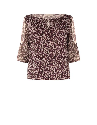 Blusa Fluida Curvy em Georgette com Decote em Gota, Ombros Descobertos e Detalhes em Lurex Rinascimento Curvy