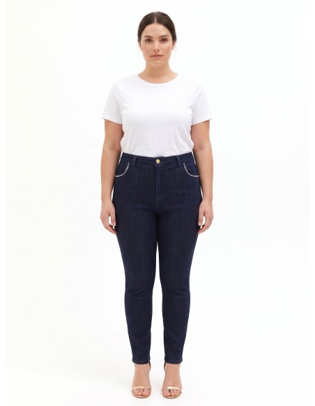 Jeans Curvy Skinny Elásticos Rinascimento Curvy