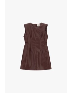 Vestido Curto Sem Mangas com Costuras Modeladas Dixie