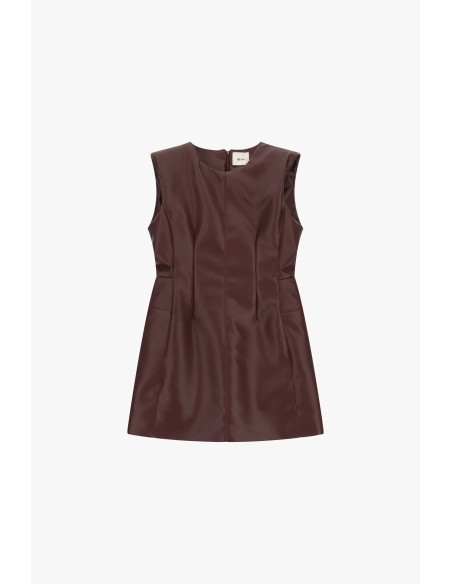 Vestido Curto Sem Mangas com Costuras Modeladas Dixie