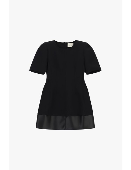 Vestido curto com mangas curtas e bainha em contraste Dixie