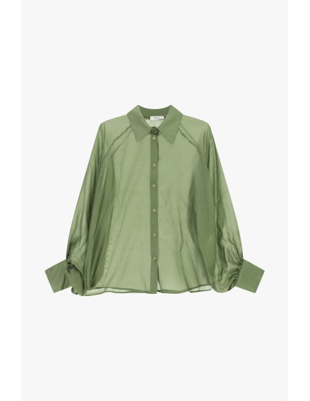 Camisa oversized com mangas largas e punhos compridos Dixie