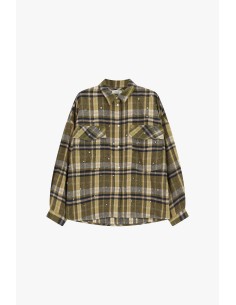 Camisa aos quadrados com bolsos e detalhes brilhantes Dixie