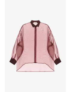 Camisa oversize transparente com mangas largas Dixie 2